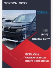 TOYOTA VOXY 2016-2017 OWNERS MANUAL
